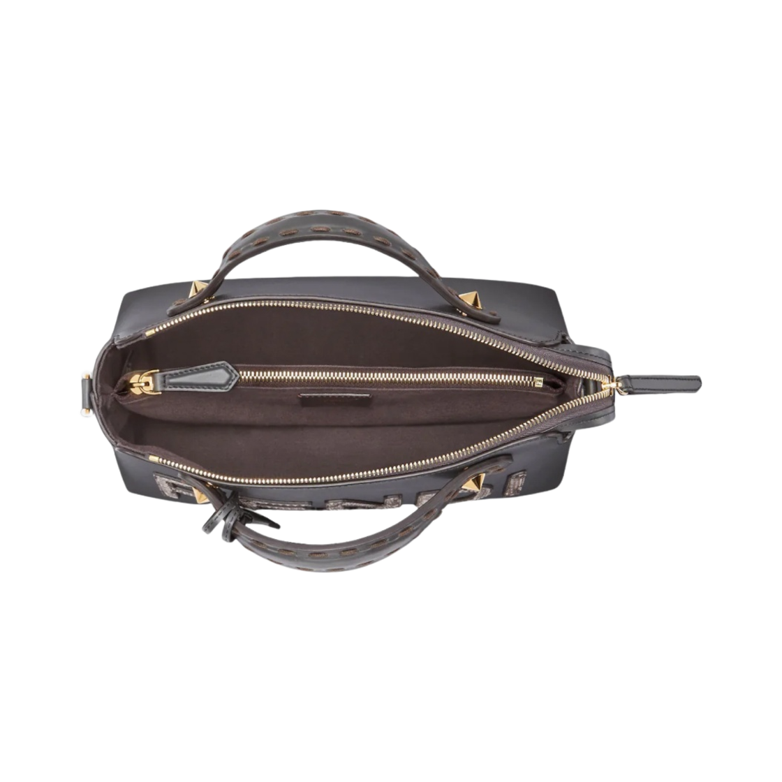펜디 바이 더 웨이 레더 미디움 엘라프 보스턴백 그레이(Fendi By The Way Leather Medium Elaphe Boston Bag Grey) - 4