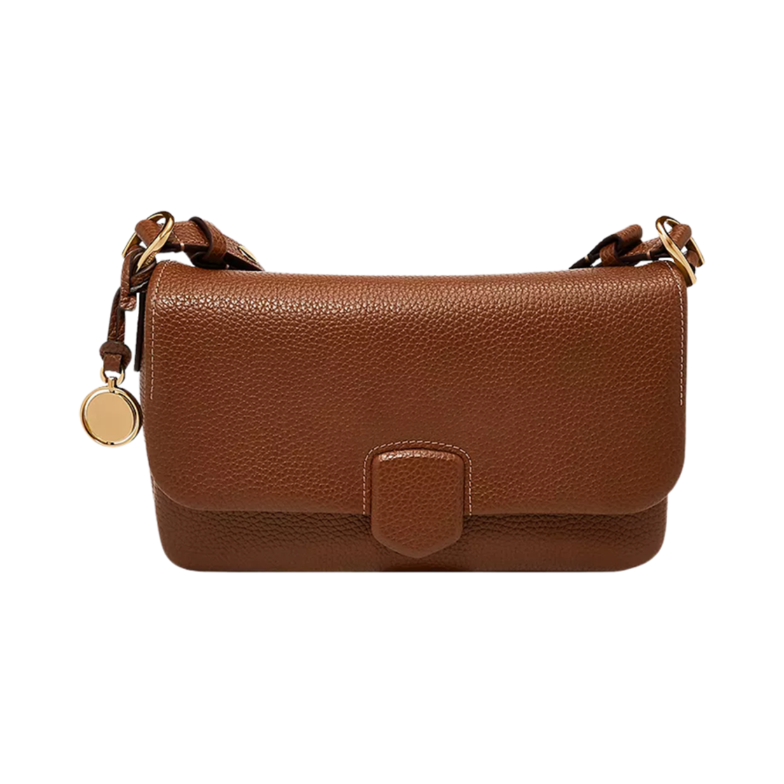 ZB11116200 Fossil Lennox Leather Convertible Shoulder Bag Medium Brown