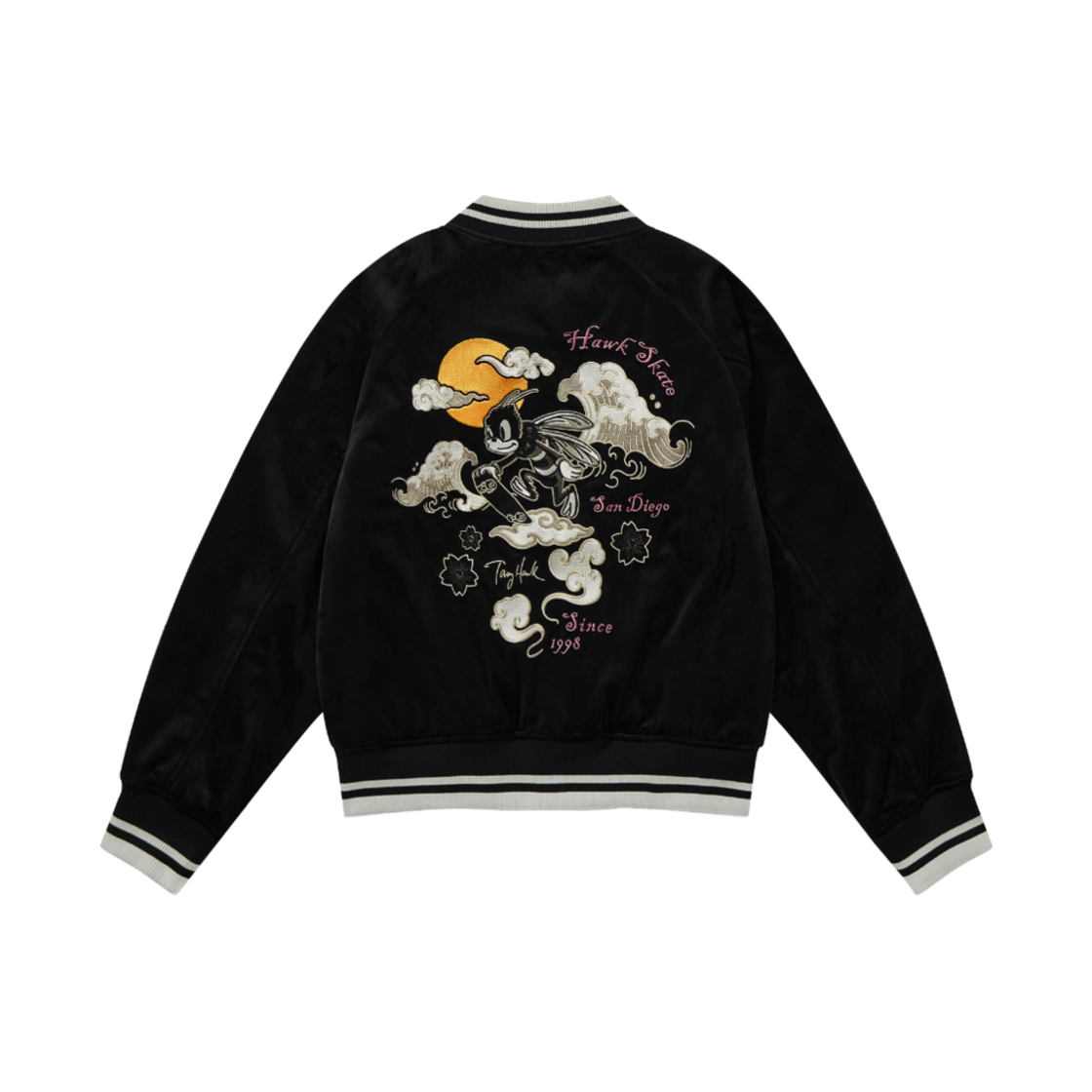 TH2404JK03BK TONY HAWK Tony-Bee Velour Souvenir Jacket