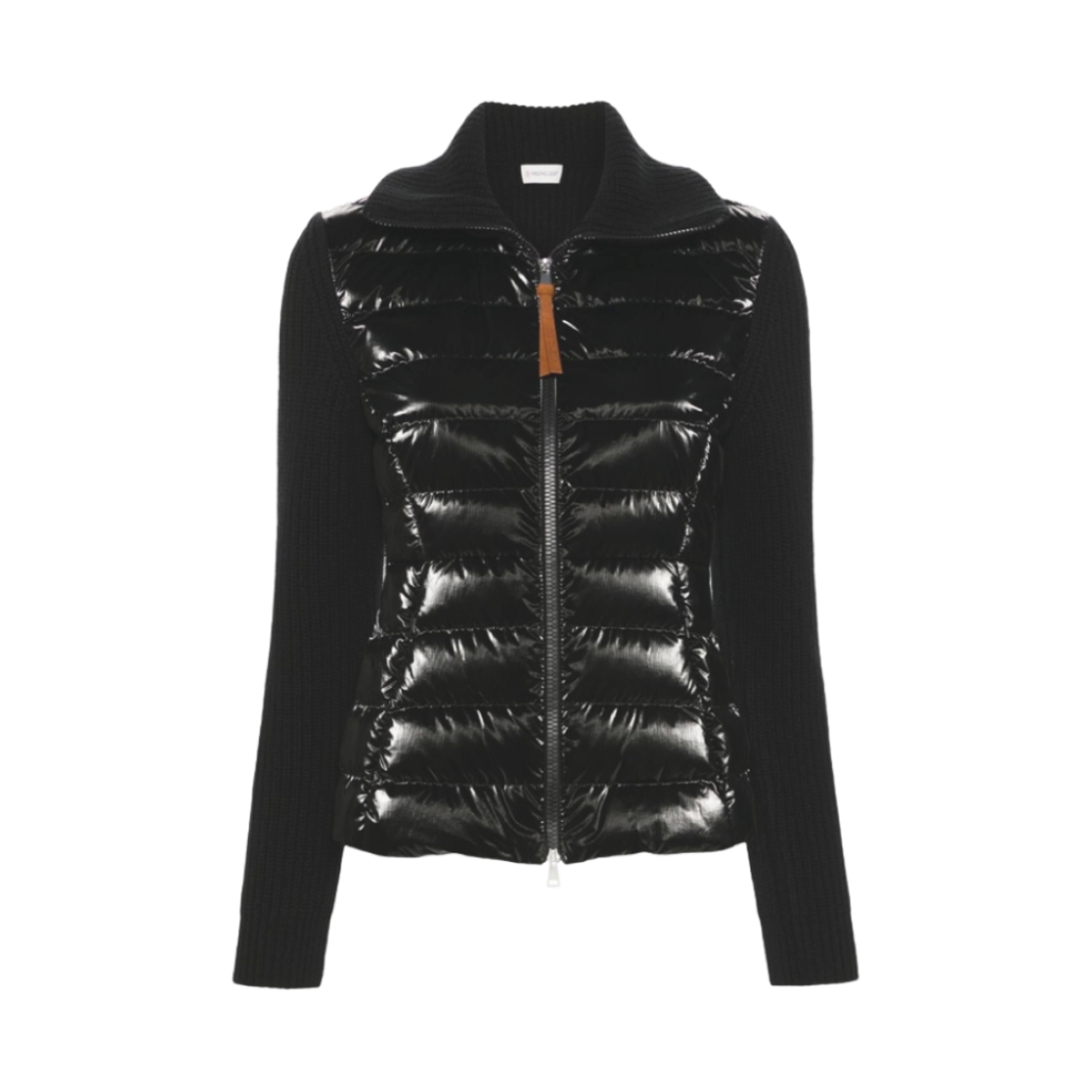 J2-093-9B00017-M1241-999 (W) Moncler Logo Patch Wool Padded Jacket Black - 24FW