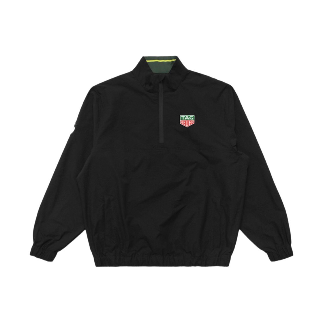 - Malbon Golf x TAG Heuer Nylon 1/4 Zip Piste Black