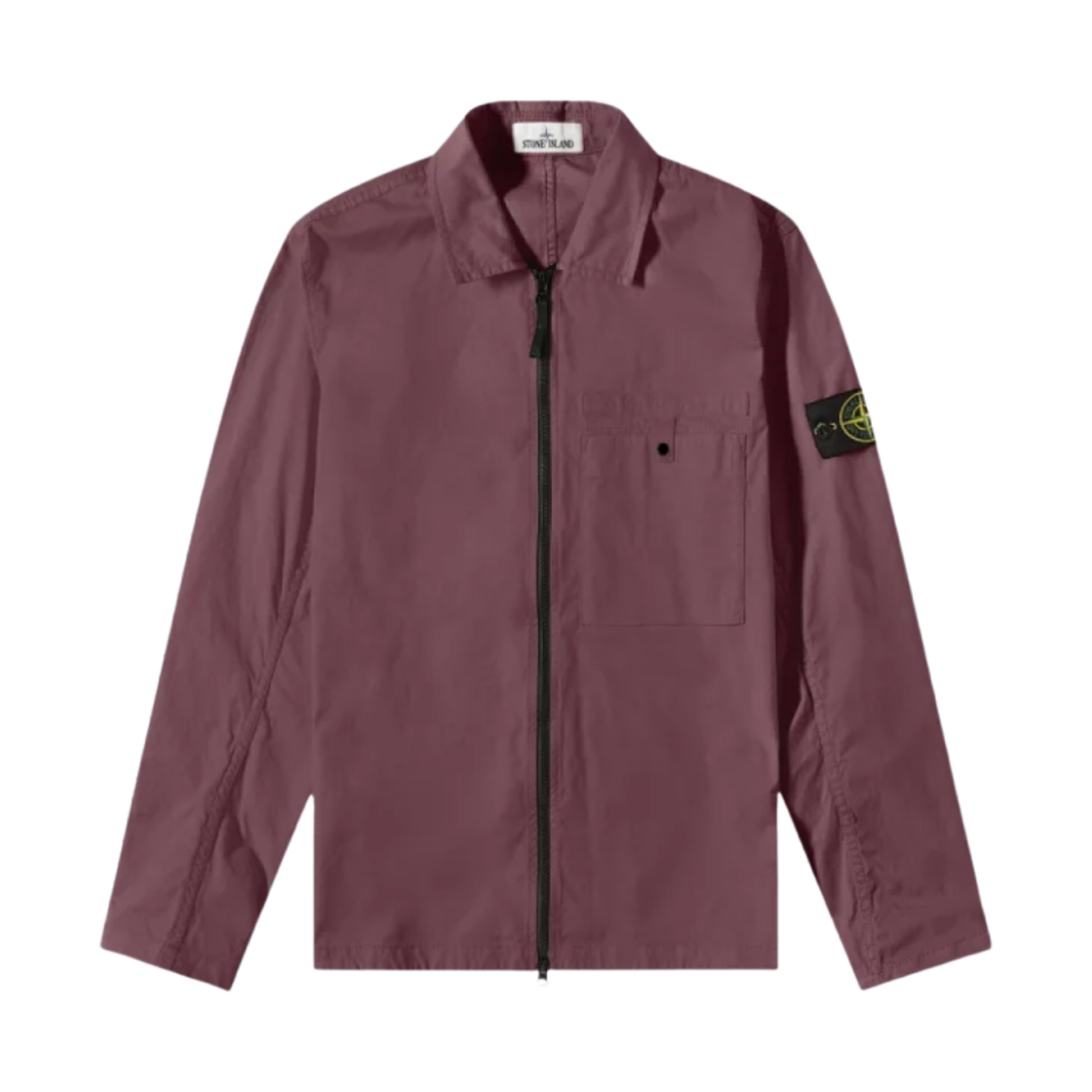 761512619-V0011 Stone Island 12619 Supima Cotton Twill Stretch-TC Garment Dyed Overshirt Dark Burgundy - 22SS - 대표 이미지 #1