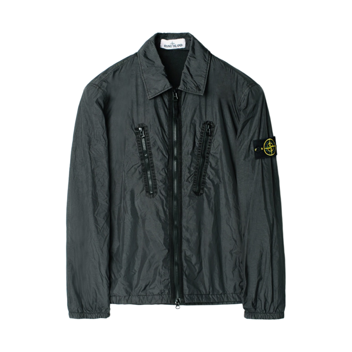 751510523-V0065 Stone Island 10523 Garment Dyed Crinkle Reps Overshirt Dark Grey - 21FW
