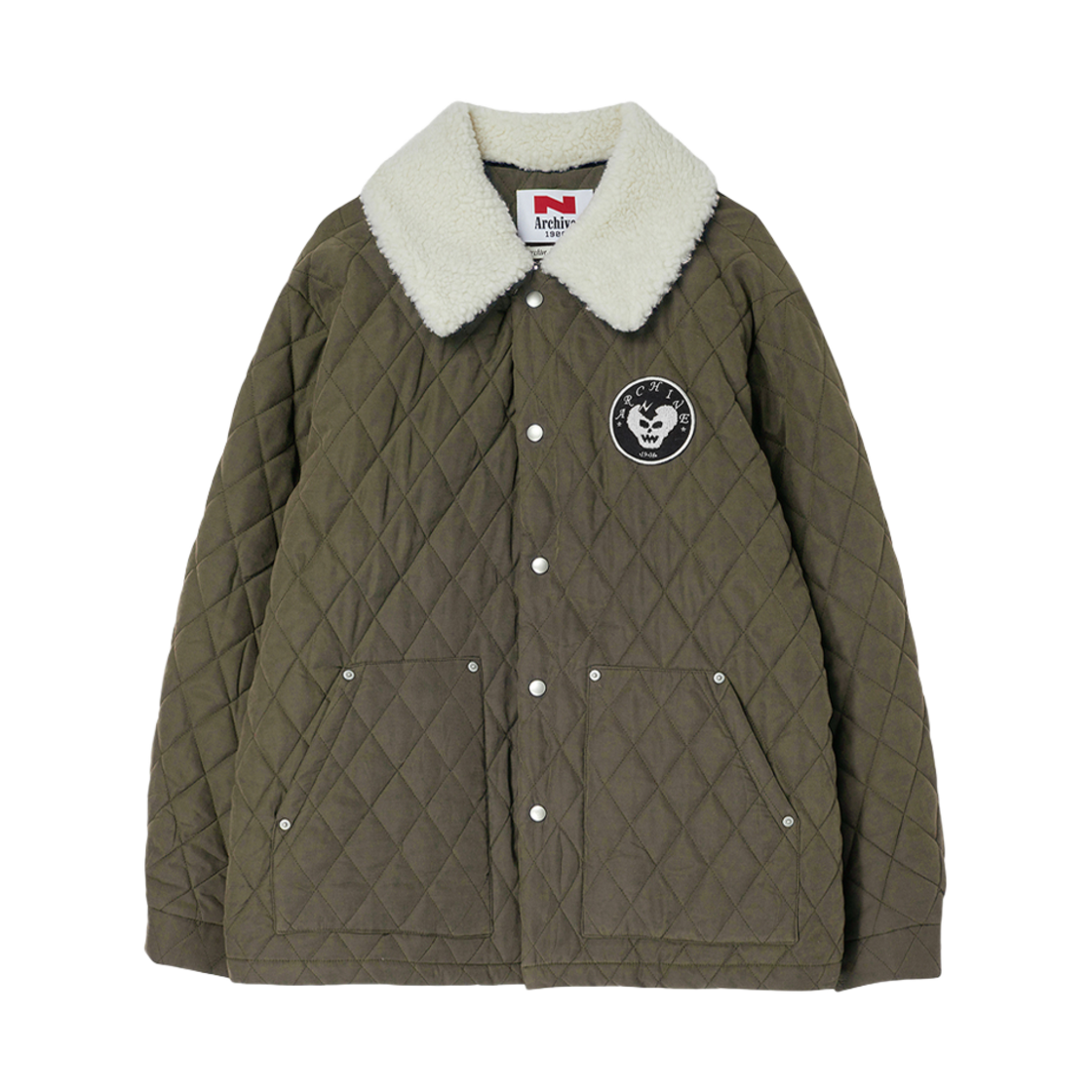 NV24WIJP02KH N ARCHIVE Archive Af Patch Quilting Jumper Khaki