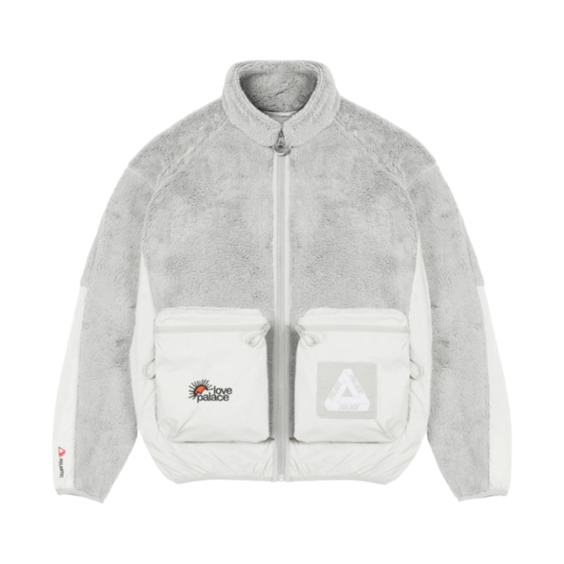 팔라스 폴라텍 하이-로프트 테디 플리스 자켓 라이트 그레이 - 20FW(Palace Polartec High-Loft Teddy Fleece Jacket Light Grey - 20FW) - 1
