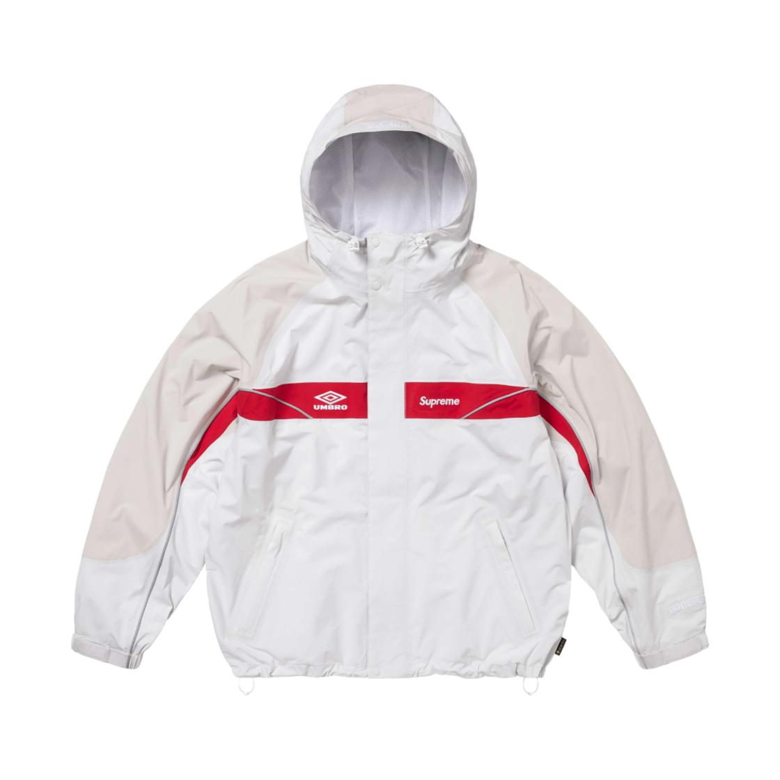 슈프림 x 엄브로 고어텍스 후드 자켓 화이트 - 25SS(Supreme x Umbro Gore-Tex Hooded Jacket White - 25SS)