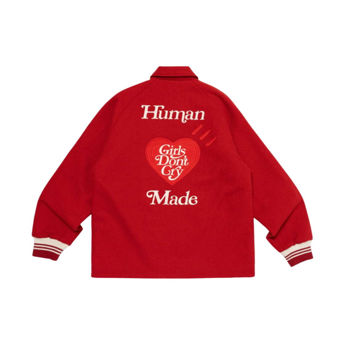 휴먼 메이드 x 베르디 걸스 돈 크라이 스타디움 자켓 레드(Human Made x Verdy Girls Don't Cry Stadium Jacket Red)