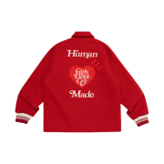 Human Made x Verdy Girls Don't Cry Stadium Jacket Red
