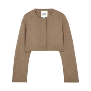 (W) COS Double-Faced Cropped Hybrid Jacket Light Brown