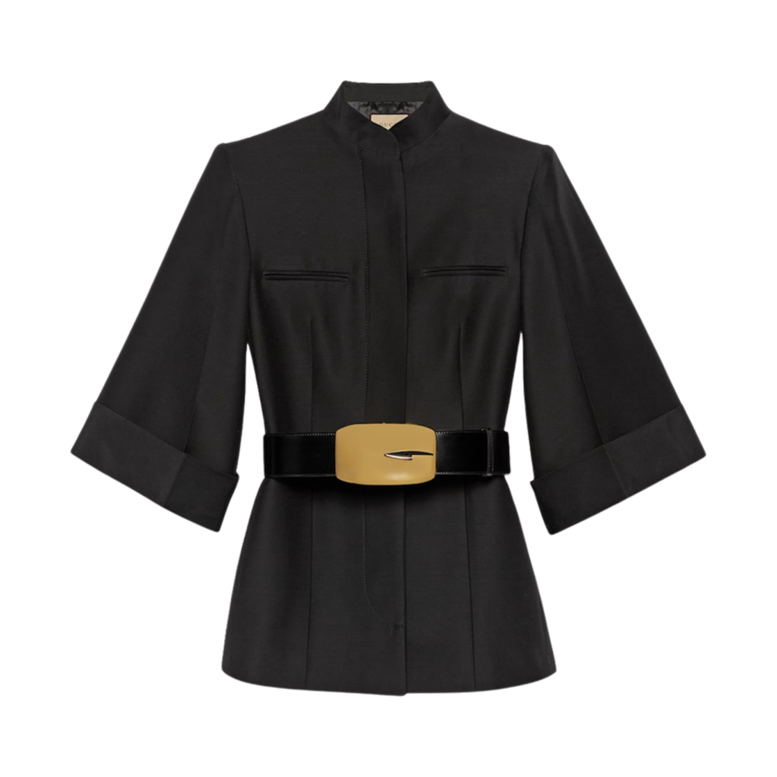 (W) 구찌 소프트 울 실크 자켓 블랙((W) Gucci Soft Wool Silk Jacket Black) - 1