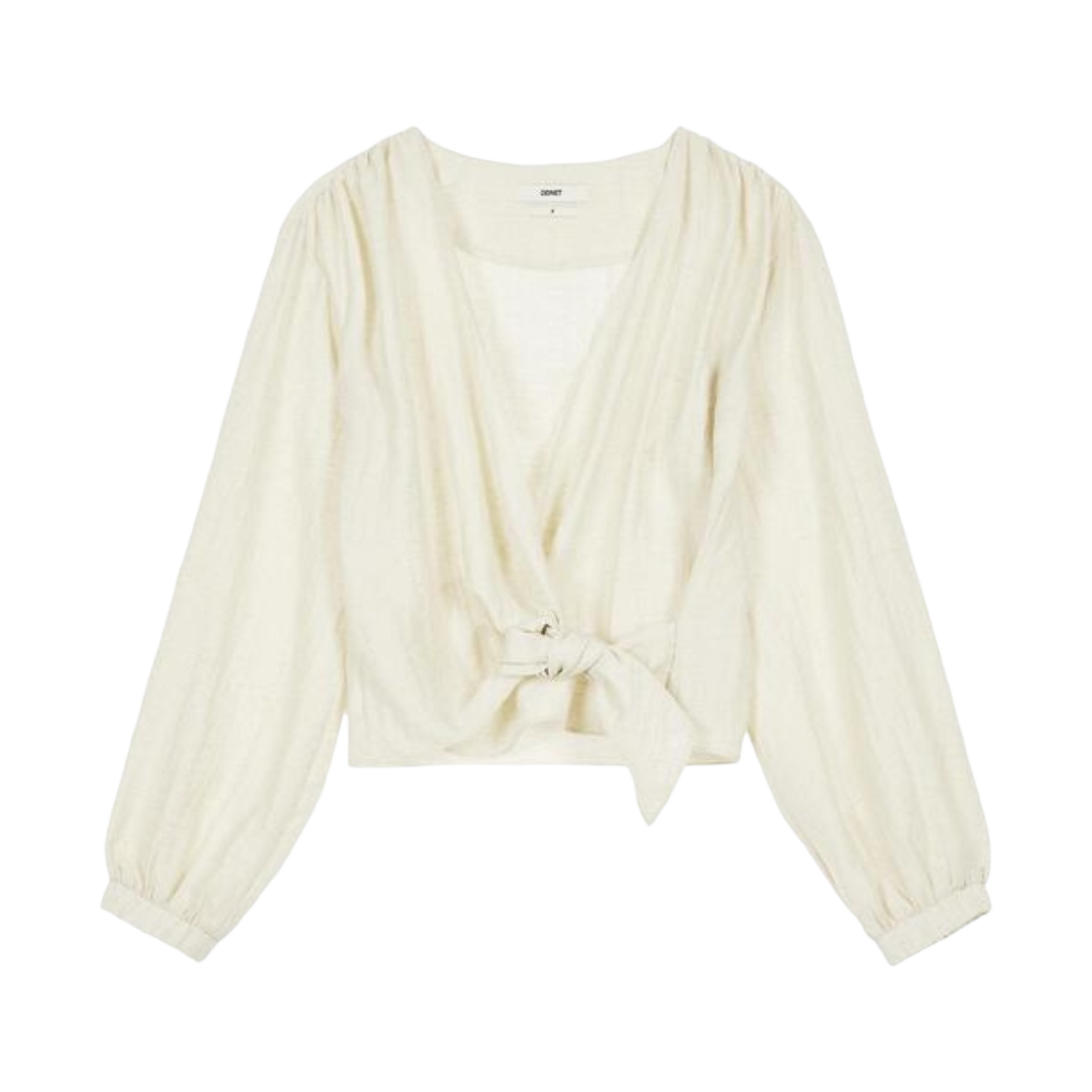 - (W) Deinet Pure Wrap Blouse in Ivory