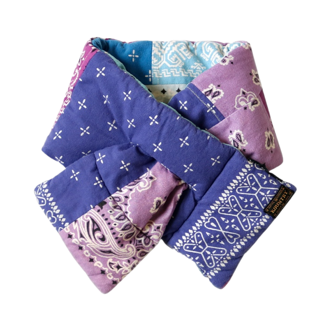 캐피탈 플란넬 반다나 패턴 리버시블 케사 머플러 퍼플 삭스(Kapital Flannel Bandana Pattern Reversible Kesa Muffler Purple Sax)