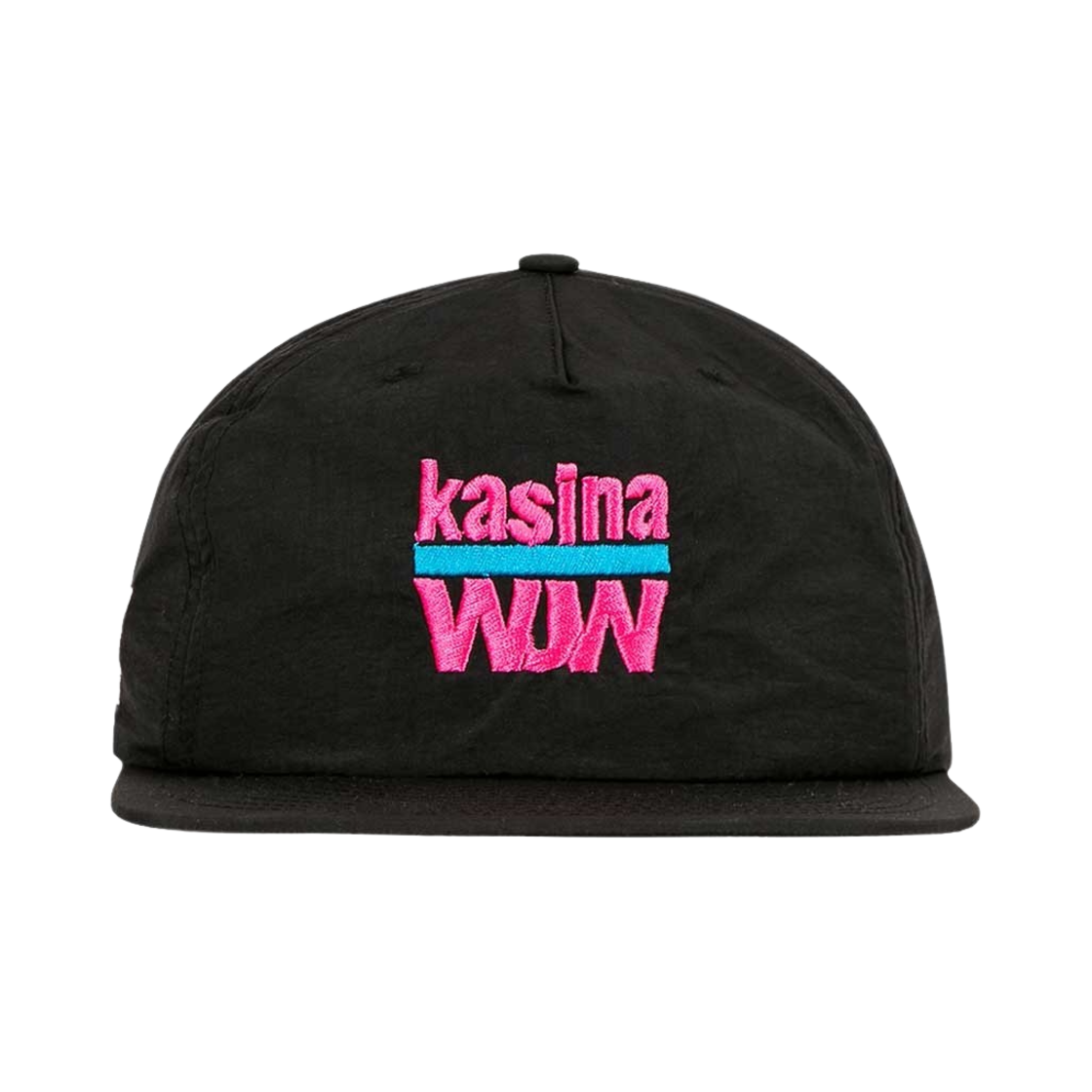 카시나 x 후정우 서울 투 엘에이 5패널 나일론 햇 블랙(KASINA x WJW Seoul to LA 5 Panel Nylon Hat Black)