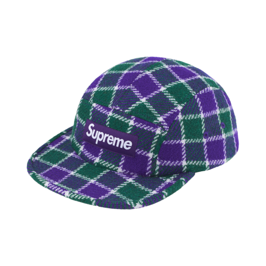 Supreme Harris Tweed Camp Cap Green Plaid - 25SS