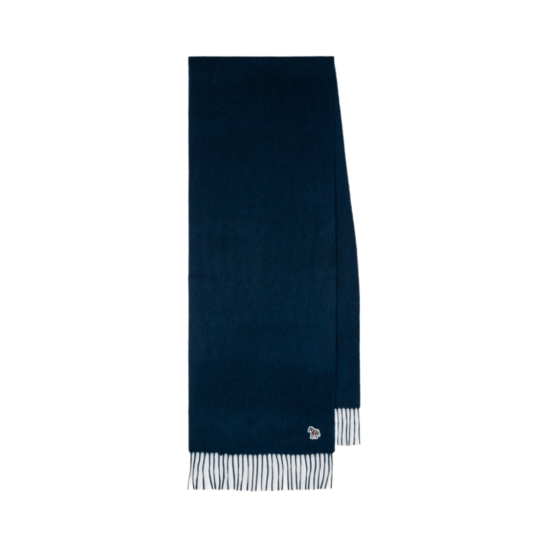 M2A-150K-JZEBRA-47 Paul Smith Lambswool Zebra Scarf Navy