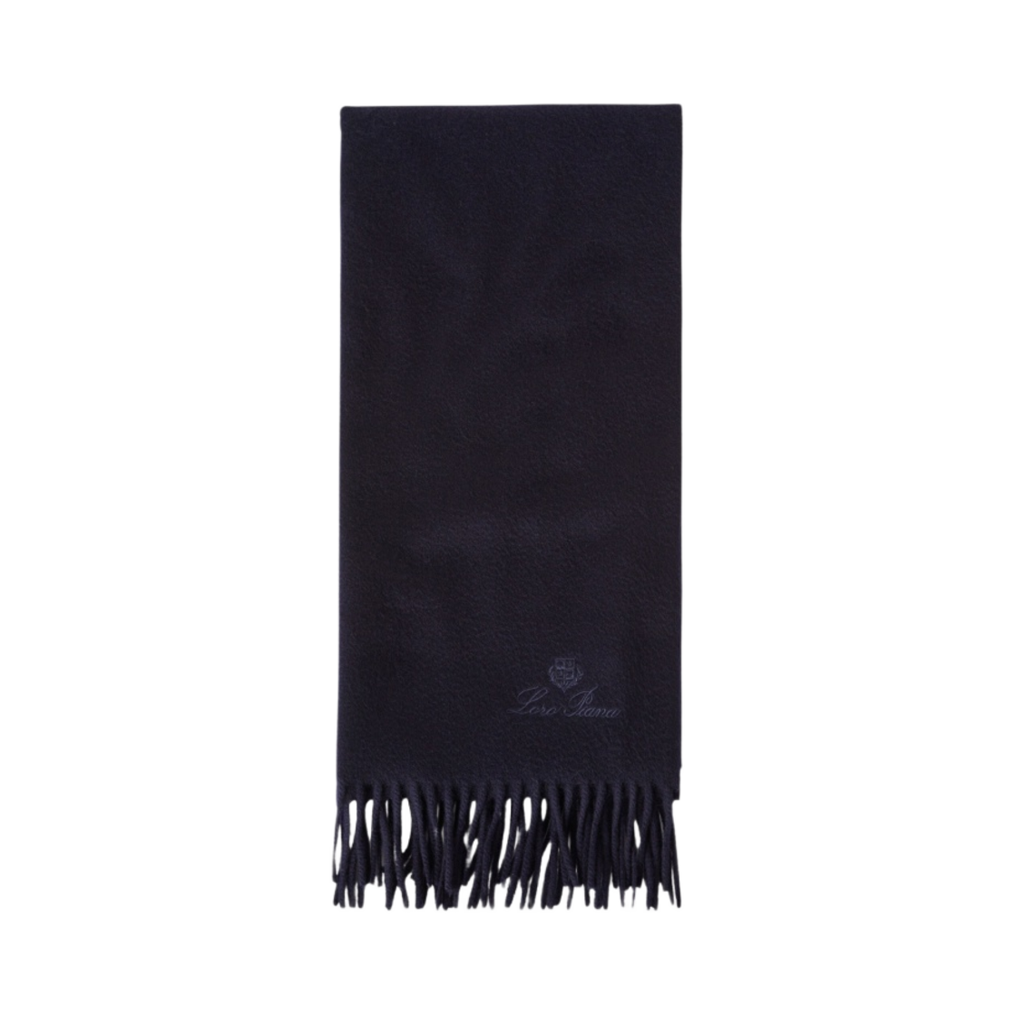 FAO3774-W000 Loro Piana Grande Unita Cashmere Scarf Navy Blue
