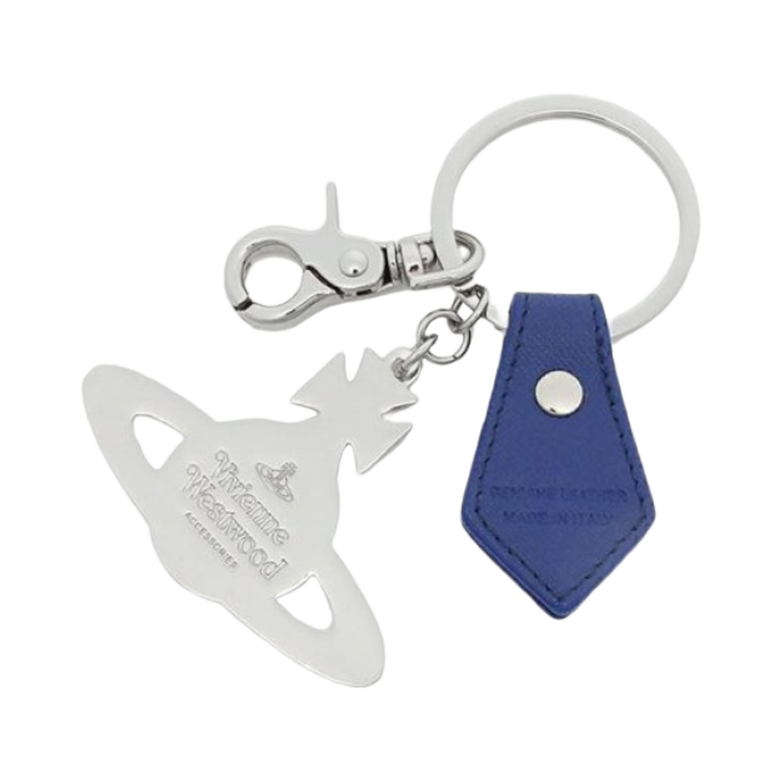 비비안 웨스트우드 사피아노 해머드 오브 키링 실버 블루(Vivienne Westwood Saffiano Hammered Orb Keyring Silver Blue) - 2