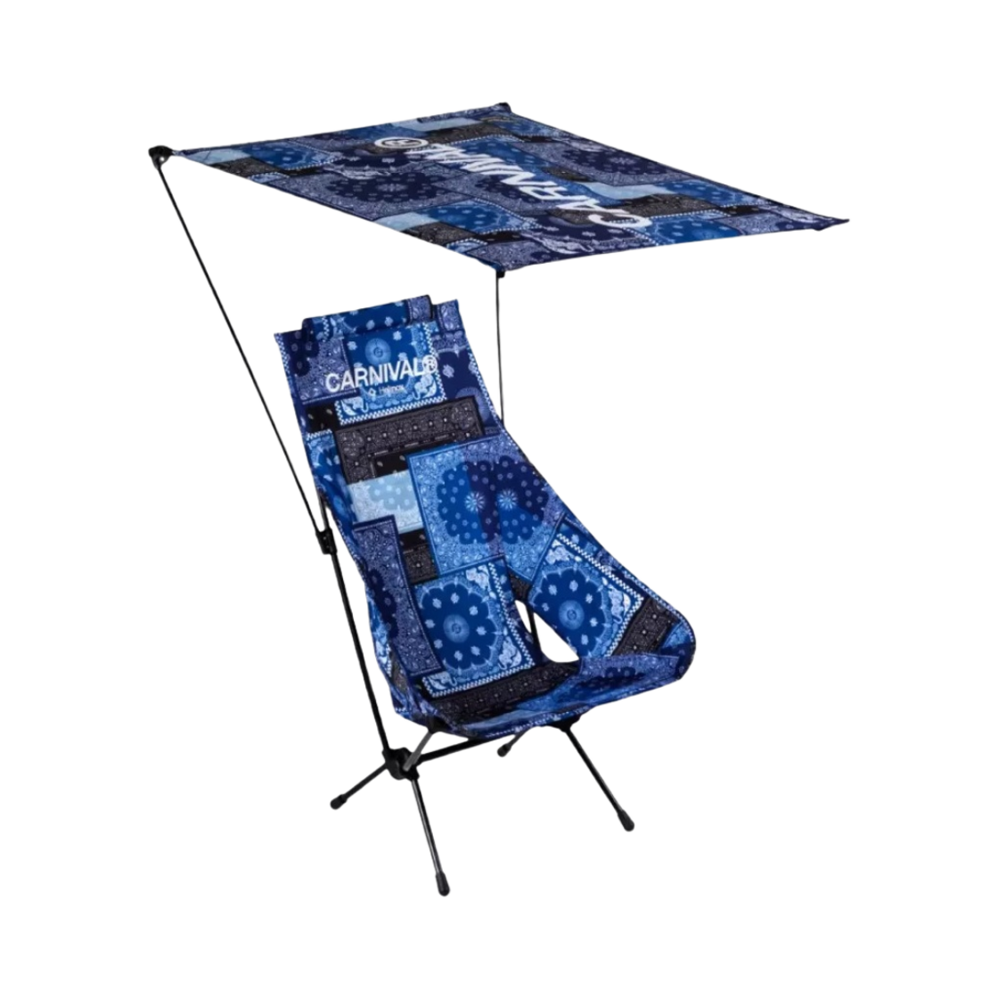 헬리녹스 x 카니발 택티컬 체어 투 & 퍼스널 쉐이드 세트 블루 페이즐리(Helinox x Carnival Tactical Chair Two & Personal Shade Set Blue Paisley) - 1