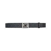 Gucci Reversible Belt with Squared Interlocking G Black GG Supreme