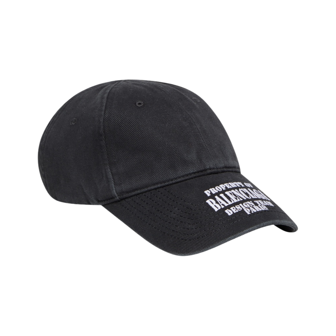 발렌시아가 코튼 드릴 프로퍼티 캡 블랙 화이트(Balenciaga Cotton Drill Property Cap Black White) - 2