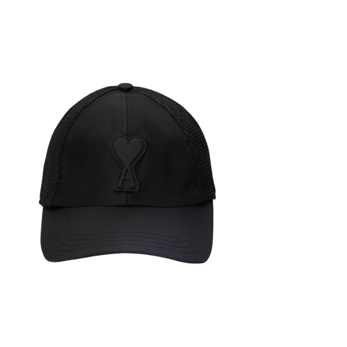 아미 스몰 하트 로고 실리콘 패치 캡 블랙(AMI de Coeur Silicone Patch Cap Black) - 1