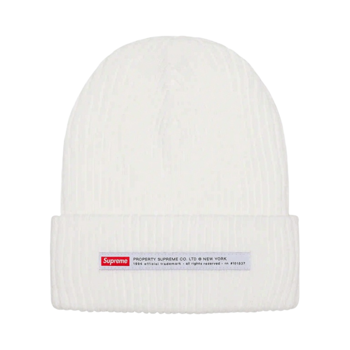 슈프림 프로퍼티 라벨 비니 화이트 - 22FW(Supreme Property Label Beanie White - 22FW) - 1