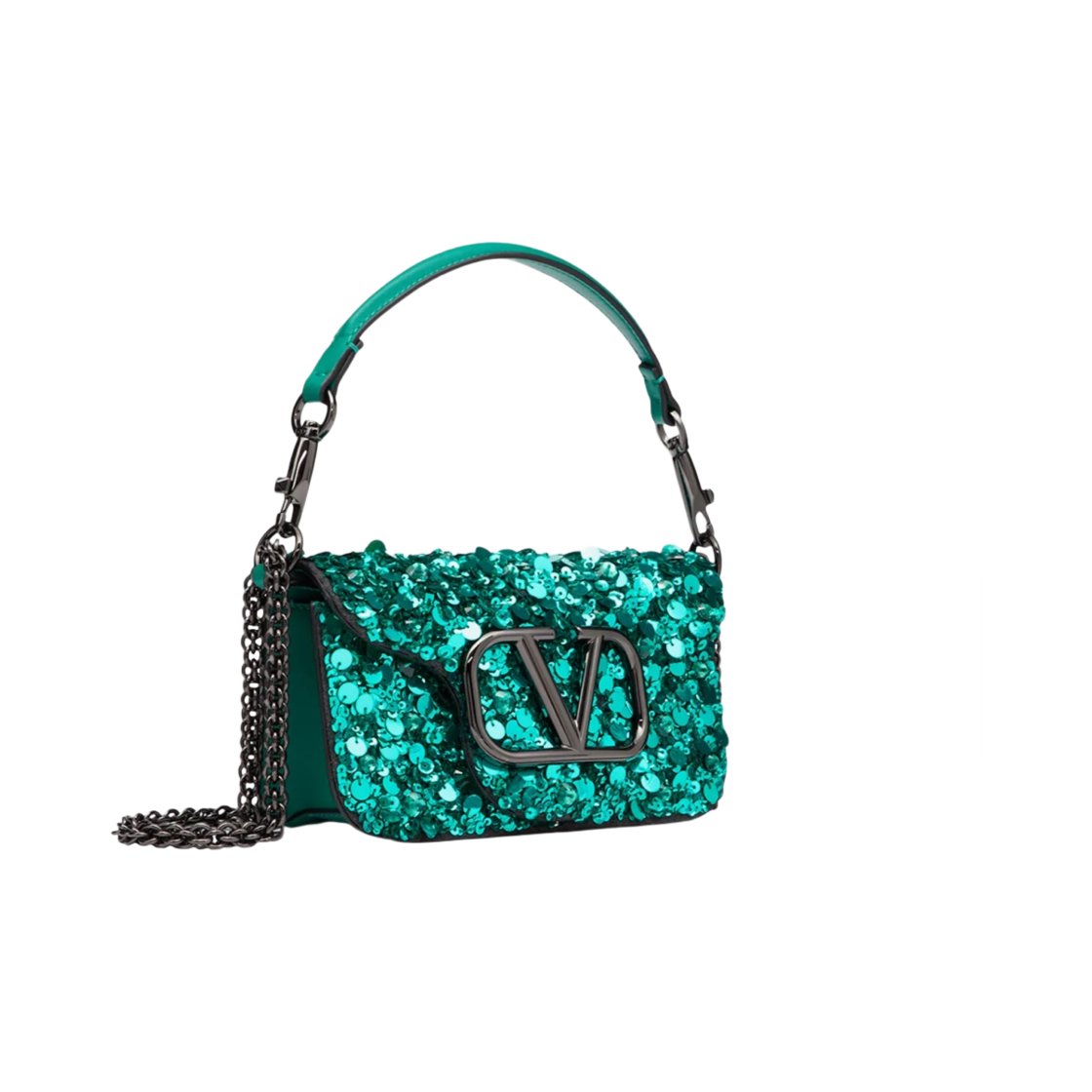 발렌티노 3D 자수 스몰 로코 숄더백 프레셔스 그린(Valentino Small Loco Shoulder Bag With 3D Embrioidery Precious Green) - 2