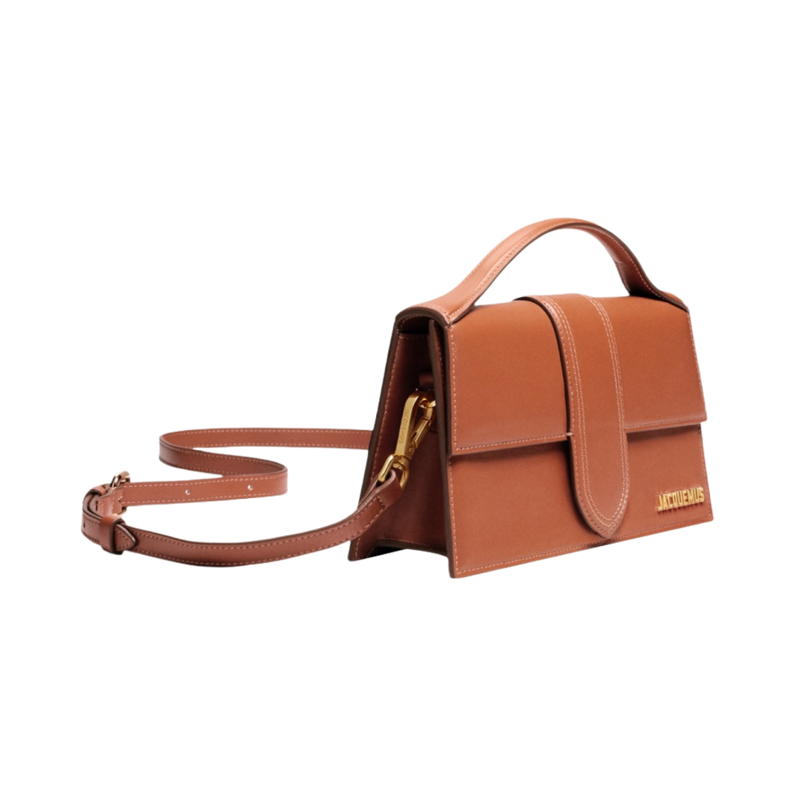 자크뮈스 르 그랜드 밤비노 크로스바디 플랩백 라이트 브라운(Jacquemus Le Grand Bambino Crossbody Flap Bag Light Brown) - 3