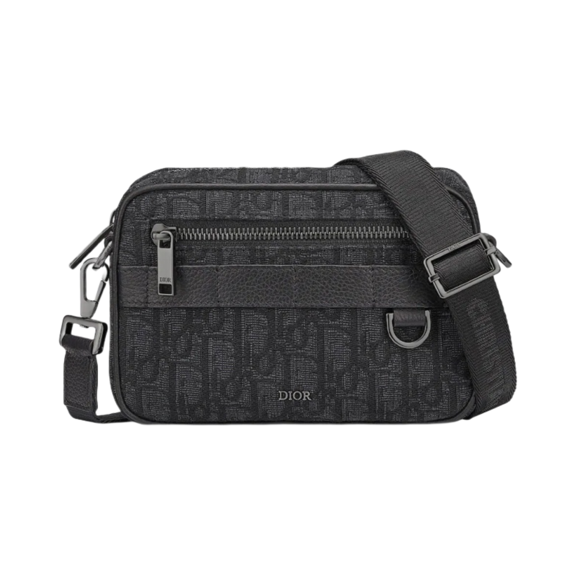 디올 사파리 미니 메신저백 디올 오블리크 자카드 블랙(Dior Safari Mini Messenger Bag Dior Oblique Jacquard Black)