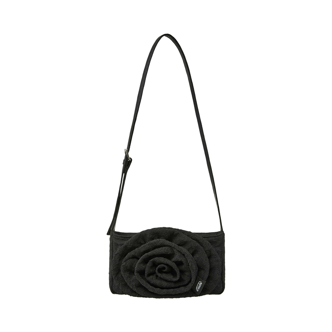 이미스 코르사주 플랫 백 블랙(Emis Corsage Flat Bag Black)