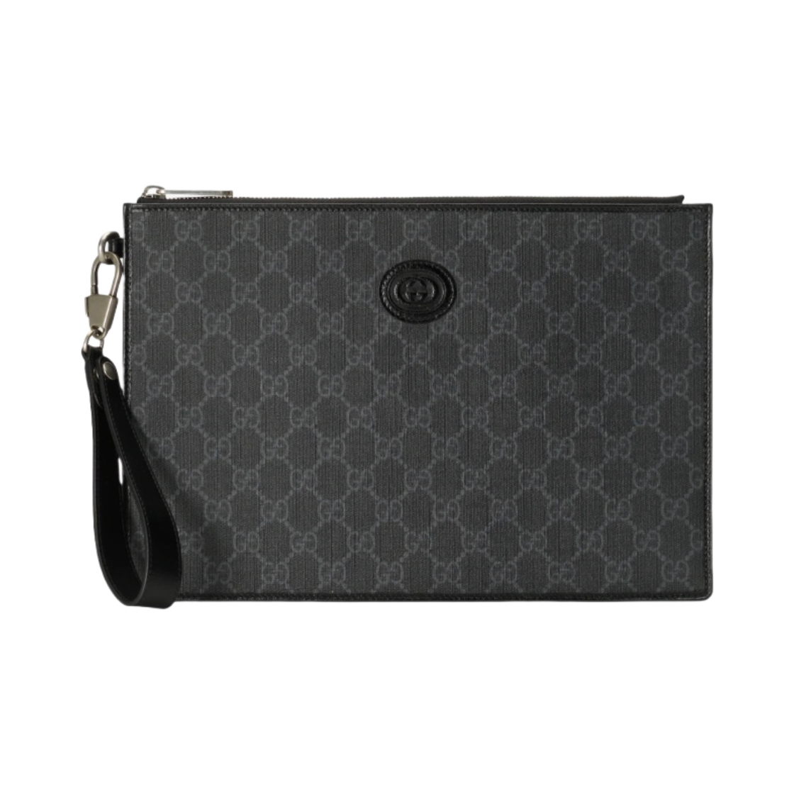 구찌 파우치 인터로킹 G 블랙 GG 슈프림(Gucci Pouch with Interlocking G Black GG Supreme) - 1