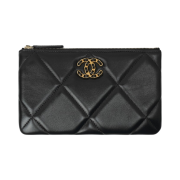 Chanel Small 19 Pouch Lambskin & Gold Black