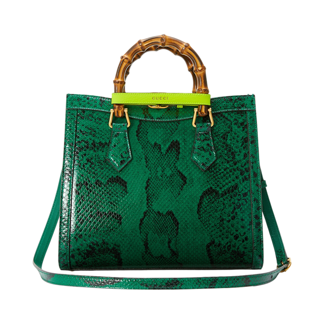 구찌 다이애나 스몰 파이썬 토트백 에메랄드 그린(Gucci Diana Small Python Tote Bag Emerald Green) - 3