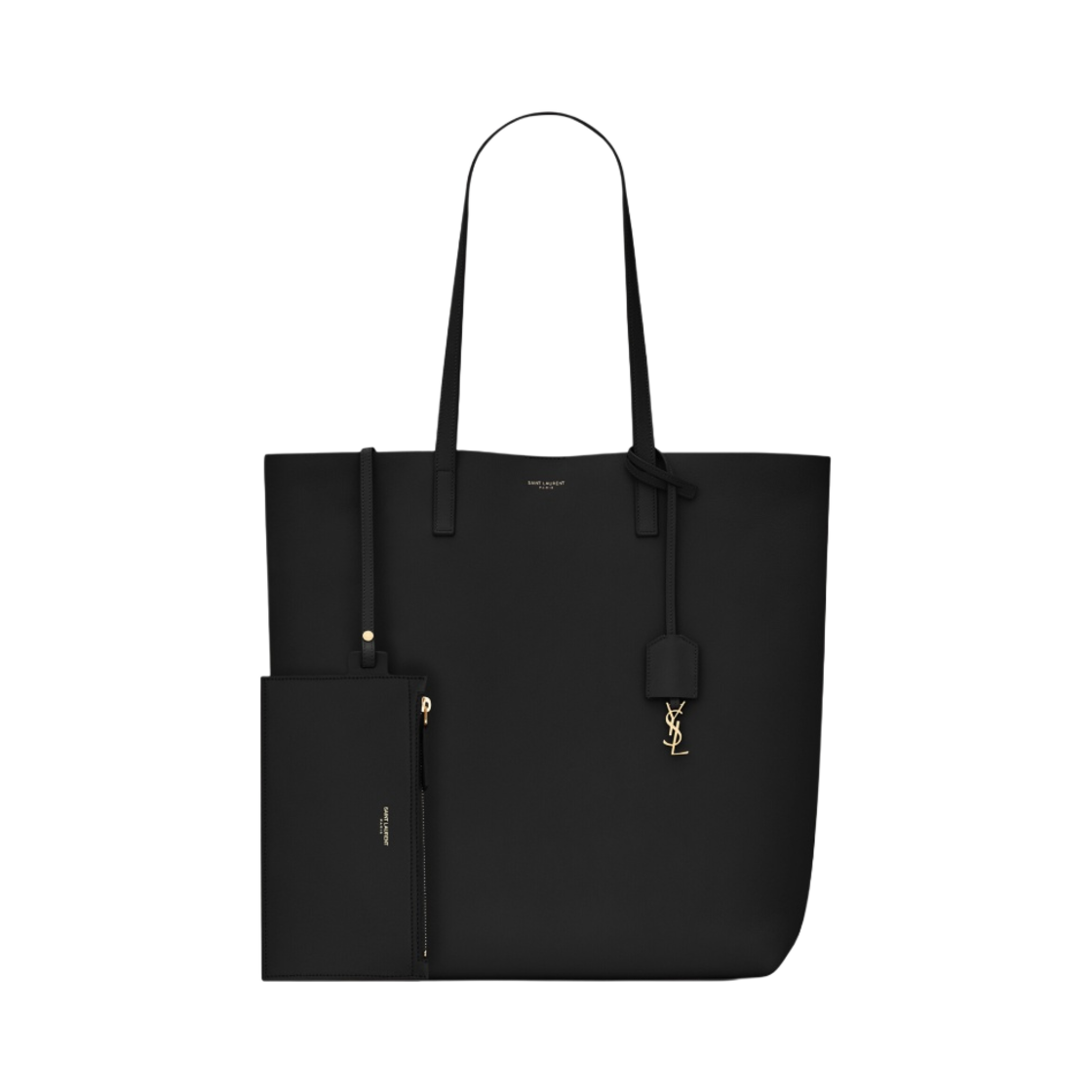 생로랑 서플 레더 노스/사우스 쇼핑백 블랙(Saint Laurent Shopping Bag North/South in Supple Leather Black) - 2