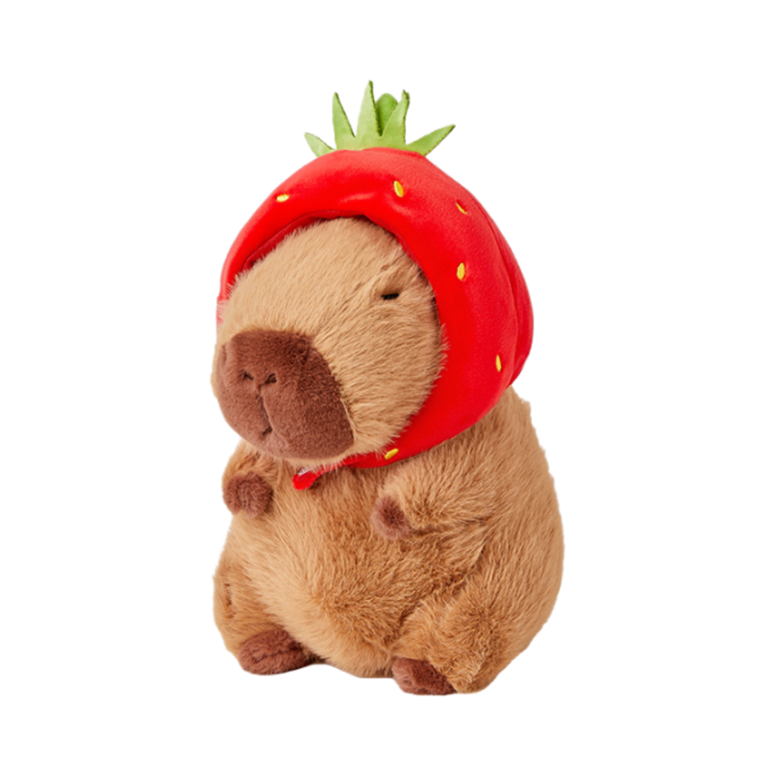 더 그린 파티 카피바라 딸기 모자 브라운(The Green Party Capybara Strawberry Hat Brown)