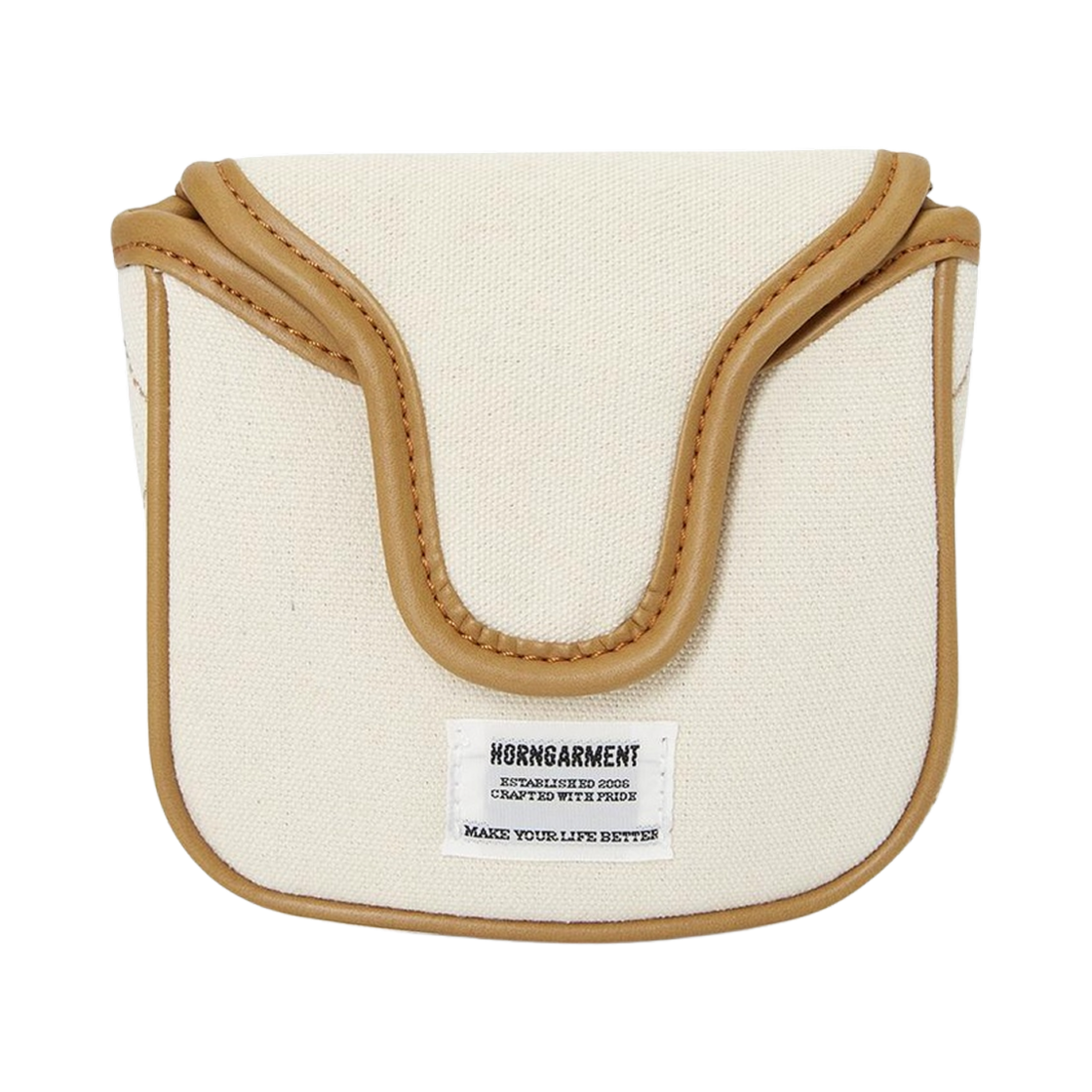 HCS-3A-SH10 Horn Garment Golf Mallet Putter Headcover Off White