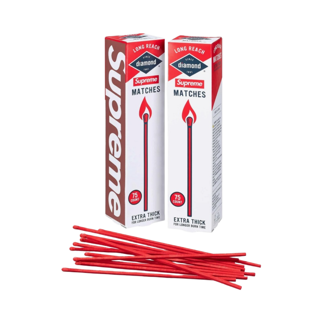슈프림 다이아몬드 매치스 레드 (75개 세트) - 24SS