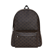 Celine Medium Backpack in Triomphe Canvas Calfskin Black