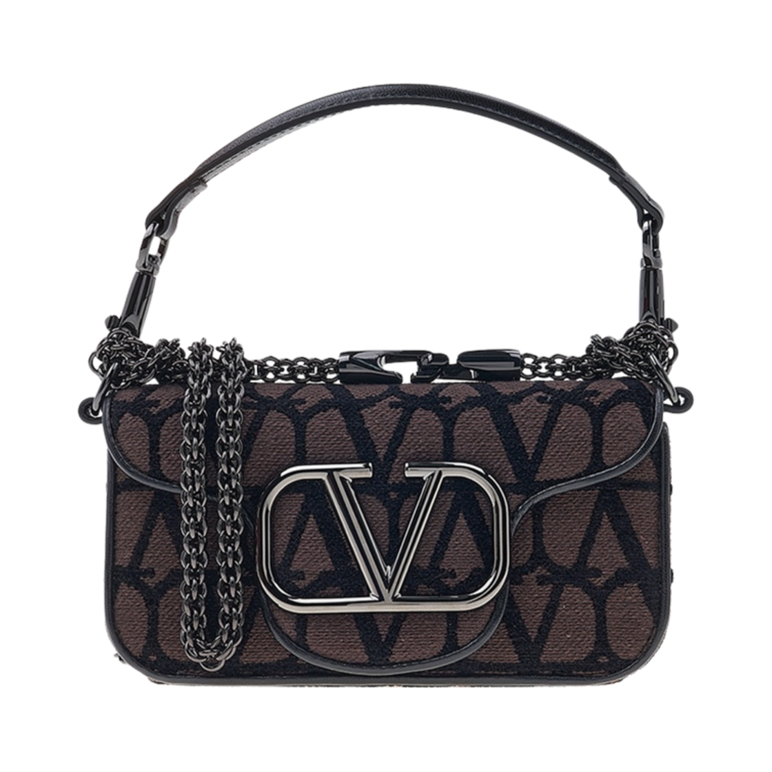 B0L97JPDU02 Valentino Iconographe Shoulder Bag Fondant Black