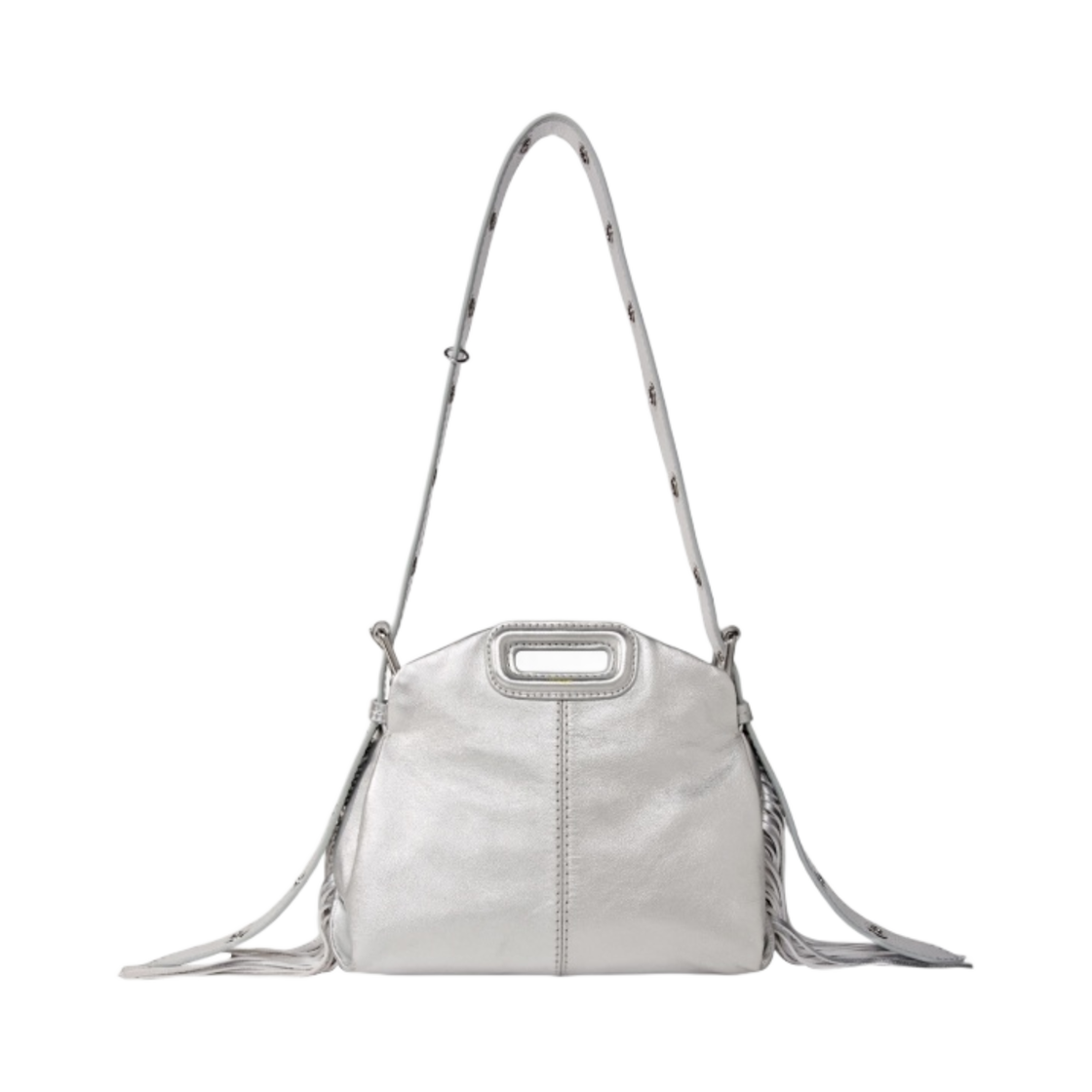 (W) 마쥬 스무스 레더 미스 M 미니백 아르장((W) Maje Miss M Mini Bag in Smooth Leather Argent)