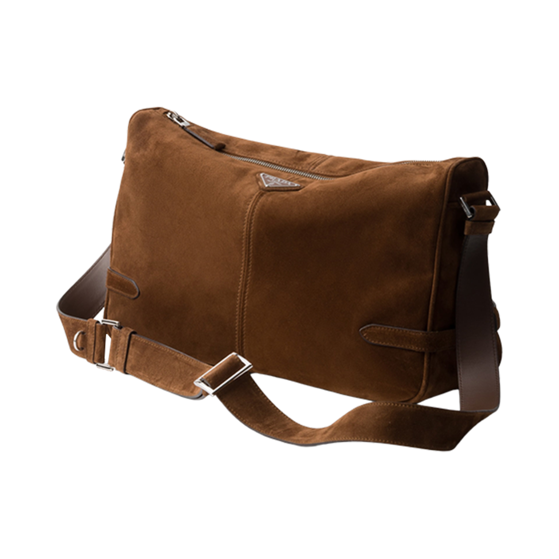 프라다 스웨이드 숄더백 코코아 브라운(Prada Suede Shoulder Bag Cocoa Brown) - 3