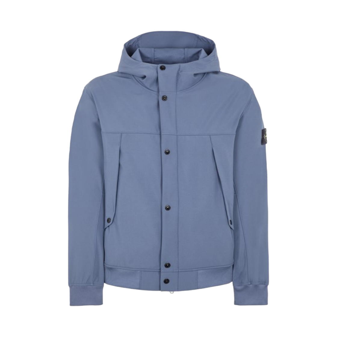 801540227-V0024 Stone Island 40227 Light Soft Shell-R E.Dye Technology In Recycled Polyester Hooded Blouson Avio Blue - 24SS