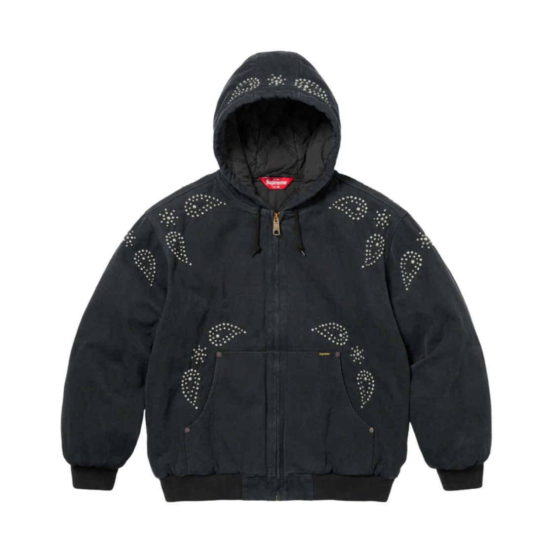 - Supreme Paisley Studded Work Jacket Black - 23FW