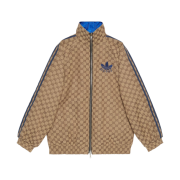 Gucci x Adidas GG Canvas Reversible Bomber Jacket Beige Ebony