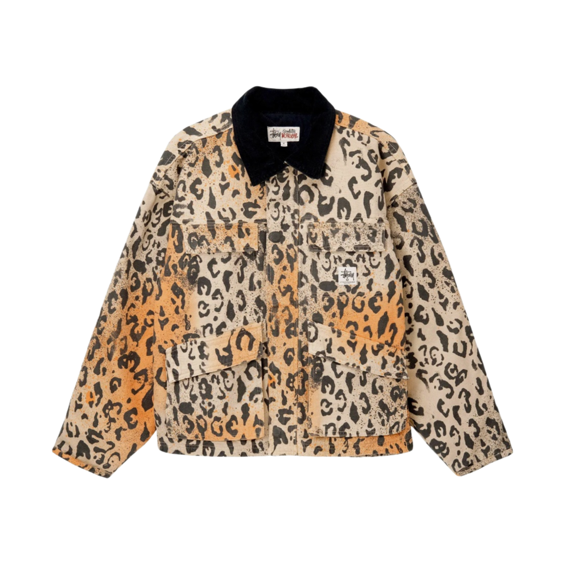 스투시 워시드 캔버스 샵 자켓 레오파드(Stussy Washed Canvas Shop Jacket Leopard) - 1