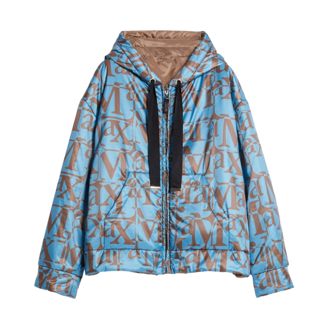 (W) 막스마라 더 큐브 리버시블 발수 소재 캔버스 다운 자켓 터콰이즈((W) Max Mara The Cube Reversible Water-Repellent Canvas Down Jacket Turquoise) - 1