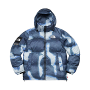 Supreme x The North Face Bleached Denim Print Nuptse Jacket Indigo - 21FW