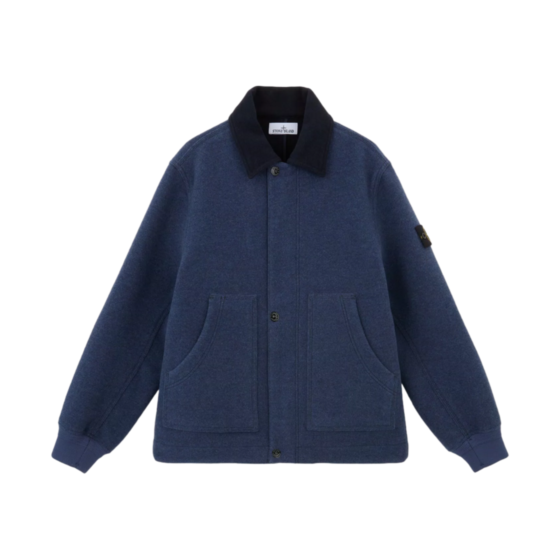 811546130-V0027 Stone Island 46130 Wool Nylon Panno Double Jacket with Double Weave Construction Royal Blue - 24FW