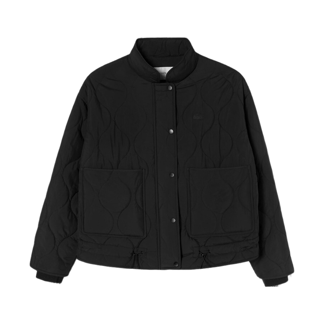 (W) 라코스테 웨이브 퀼팅 점퍼 블랙((W) Lacoste Wave Quilted Jumper Black) - 1