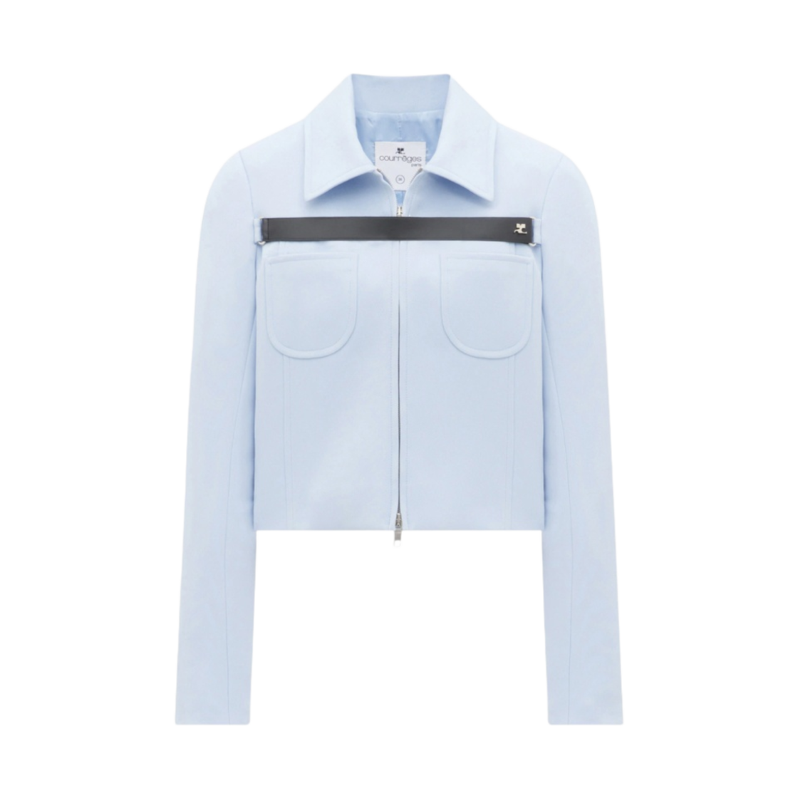 (W) 꾸레쥬 트윌 스트랩 자켓 스카이((W) Courreges Twill Strap Jacket Sky)